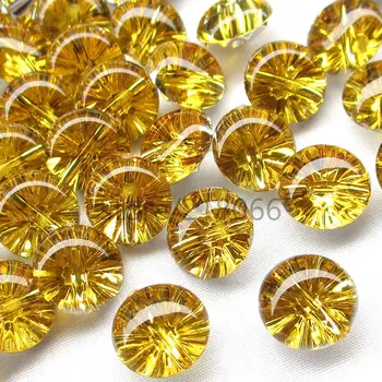 Yeni 100 ADET sarı renk Şeffaf Plastik Düğmeler Yarım Top 13mm Dikiş El Sanatları