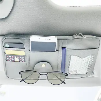 Yeni Araba Güneşlik Organizatör Depolama Tutucu Araba Styling Visor Klip Güneş Gözlüğü Tutucu Kart Bilet saklama çantası Kılıfı Araba Organizatör