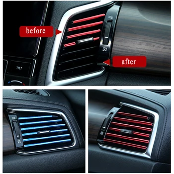 Yeni araba styling araba havalandırma ızgarası dekorasyon şerit Skoda Octavia Fabia Hızlı Superb Yeti Roomster