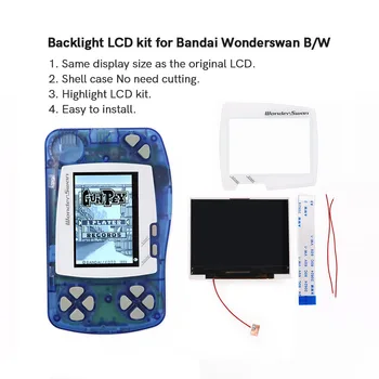 Yeni DIY WS Yüksek ışık LCD Ekran Kiti Arka ışık Parlaklığı Bandai WonderSwan Wonder Kuğu Oyun Konsolu