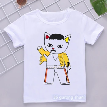 Yeni Freddie Mercury Kız Erkek T Shirt Kraliçe Bant T-Shirt Çocuklar Kısa Kollu T-shirt 2021 Yaz Marka Kaya Giyim Tops