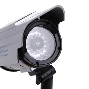 Yeni Güneş Enerjisi Kablosuz Sahte Kamera Açık Güvenlik Şarj Pil Su Geçirmez Ev CCTV Kukla Kamera Yanıp Sönen led ışık