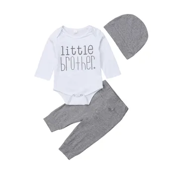 Yeni kullanın ay SEÇ: Bebek Pantolon Kıyafet yeni Doğan Bebek Giysileri Bebek Romper Mektup Çocuk Pantolon Set