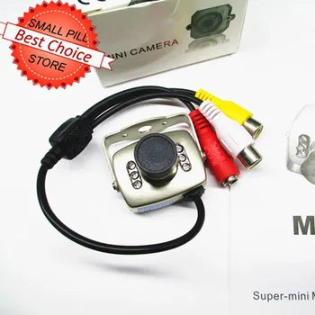 Yeni Mini Güvenlik CCTV Kamera CMOS 380TVL Ses Video A / V IR Gündüz Gece PAL NTSC