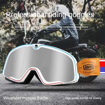 Yeni Moto Güneş Gözlüğü moto rcycle Açık Gözlük moto çapraz Gözlük Retro Off-road Bisiklet moto rcycle Rüzgar Geçirmez Gözlük