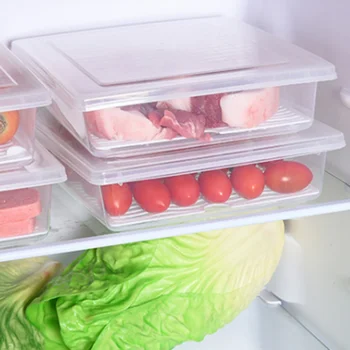 Yeni Mutfak Şeffaf şeffaf plastik saklama kabı Taneleri Fasulye Depolama Içerir Mühürlü Gıda Konteyner Buzdolabı saklama kutusu Kutusu