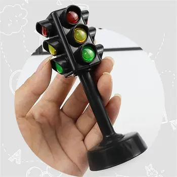 Yeni plastik simüle trafik ışıkları sinyal lambası trafik ışığı plastik Model Mini çocuk oyuncakları erken eğitim simülasyon oyuncak