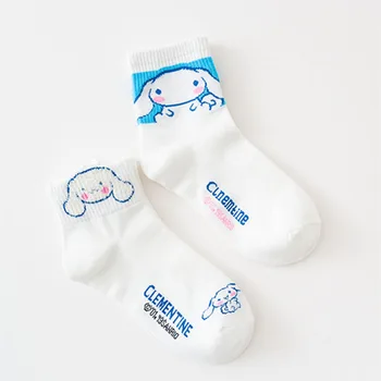 Yeni Sanrio Kawaii Çorap Cinnamoroll Sevimli Animasyon Öğrencileri Yumuşak Pamuklu Çorap Karikatür Nefes Tüp Çorap Kız Oyuncak Doğum Günü