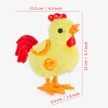Yeni Sevimli Dört Renk peluş Hayvan Civciv, Küçük Atlama Tavuk çocuk oyuncağı Eğlenceli Hediye,Çocuklar için İnteraktif Clockwork Oyuncaklar
