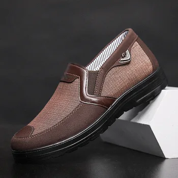 Yeni Tuval loafer ayakkabılar Erkekler üzerinde Kayma rahat ayakkabılar Yaz 2020 Nefes Moda Yumuşak Düz sürüş ayakkabısı Büyük Boy 38-48