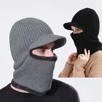 Yeni Unisex Eklemek Polar Astarlı Kış Şapka Düz Sıcak Örme Yün Kalın Kış Şapka Erkekler Kadınlar İçin Açık Kış Kap