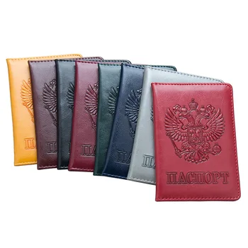 Yeni Yüksek Kaliteli Pasaport Kapağı Erkekler Kadınlar için Seyahat Pasaport Çantası Rusya Seyahat Belge Kapağı SIM Pasaport Sahipleri