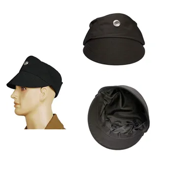 Yetişkin Savaşları Kap Şapka İmparatorluk Memuru Üniforma Siyah Pamuk Erkekler Askeri Kap Kostüm Sahne