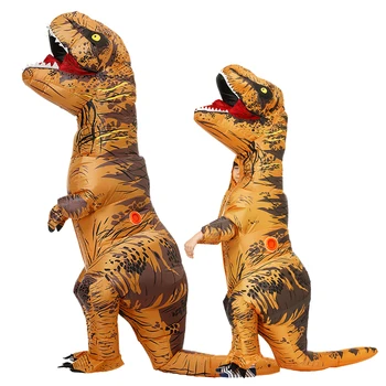 Yetişkin Çocuklar Parti Cosplay Kostümleri Cadılar Bayramı için T-rex Dinozor Şişme Kostüm Hayvan Maskot Parti Disfraz Doğum Günü Hediyeleri