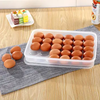 Yumurta Kutusu Dikdörtgen Yumurta Konteyner Tek Katmanlı Kart Yuvaları Tasarım Yardımcı Bölme Güvenli Plastik Yumurta saklama kutusu