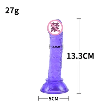 Yumuşak Mini Yapay Penis Gerçekçi Penis Dick Güçlü Vantuz İle Anal Dildos Erotik Seks Oyuncakları Kadınlar İçin Yetişkin Kadın Mastürbasyon