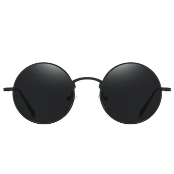 Yuvarlak Erkek Güneş Gözlüğü 2020 Lüks Marka Küçük Çerçeve Siyah güneş gözlüğü Kadın Alaşım Vintage Retro Seksi Hip Hop Shades Gözlüğü Oculos