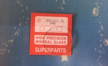 Yüksek Hassasiyetli 1.5 mm Kalınlığında Yuvarlak Sertleştirilmiş Düz Standart Mineral Cam Kristal Eğimli Kenar 16.1 mm ila 40mm