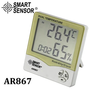 Yüksek Hassasiyetli Higrometre Termometre Saat Sıcaklık Nem Ölçer Cihazı Hava İstasyonu Takvim ve Saat Alarmı AS808