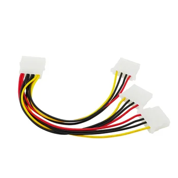 Yüksek Kaliteli 4pin IDE Güç Kabloları HY1578 4 Pin Molex Erkek 3 Port Molex IDE Dişi Güç Kaynağı dağıtıcı adaptör Kablosu