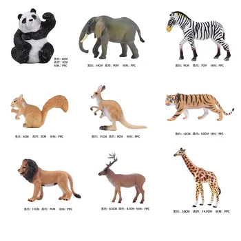 Yüksek Kaliteli Simülasyon Orman Hayvanları Kek Dekor Zürafa Zebra Kaplan Fil Aslan Panada Ayı Çocuklar Doğum Günü Pastası Süslemeleri