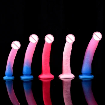 Yıldızlı Gökyüzü Yapay Penis Kadınlar İçin Büyük Silikon Gerçekçi Yapay Penis Vantuz Yetişkin Seks Oyuncakları Yapay Penis Anal Plug prostat masaj aleti