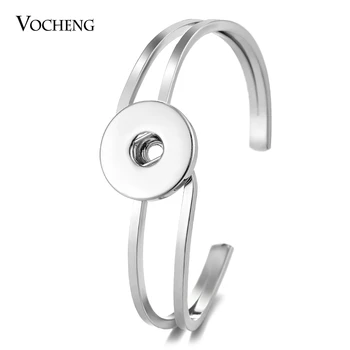 Zencefil Yapış Manşet Bileklik Kadınlar için Vocheng Değiştirilebilir Takı 18mm Düğme NN-591