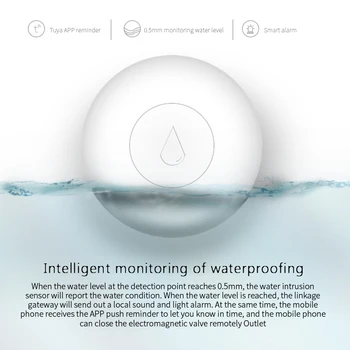 ZigBee TUYA Su kaçak dedektörü Sel Sensörü Su Deposu Tam Su Bağlantı Alarmı Akıllı Yaşam APP Uzaktan İzleme Dedektörü
