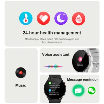 ZODVBOZ Akıllı İzle Erkekler 1.32 IPS Ekran Sesli Arama Sağlık Spor Saatler Kadınlar IP68 Su Geçirmez Smartwatch Galaxy İzle 4