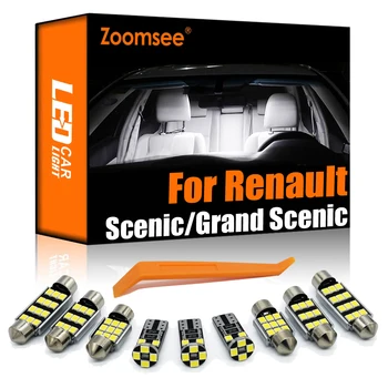 Zoomsee İç led ışık Kiti Renault Grand Scenic 2 İçin 3 Scenic X MOD MK 2 3 4 2003-2018 2019 2020 araba ampulü Dome Gövde Canbus
