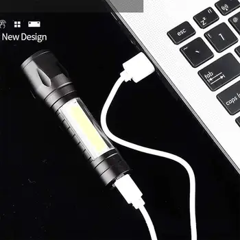 Zumlanabilir Led El Feneri Şarj Edilebilir Pil XP-G Q5 Mini Taşınabilir Lamba Çok Fonksiyonlu Penlight Su Geçirmez Açık Kamp İçin