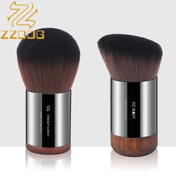 ZZDOG 1 Adet Kadın Profesyonel Kozmetik Araçları Yüksek Kaliteli Gevşek Pudra Fondöten Kontur Makyaj Fırçalar Taşınabilir Güzellik Fırça