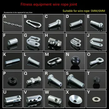 Çelik Tel Aksesuarları spor fitness ekipmanı Tel halat bağlantıları Anaerobik Egzersiz Metal Limit Topu İçi Boş Vidalı Terminaller Conta