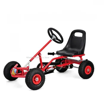 Çocuk 12 inç havalı tekerlek Lastik Lastik pedallı go kart, 4 tekerlekli Çocuk Egzersiz Go Kart