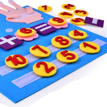 Çocuk Montessori Oyuncaklar Keçe Parmak Numaraları Matematik Oyuncak Çocuk Sayma Erken Öğrenme Bebekler İçin Zeka Geliştirmek