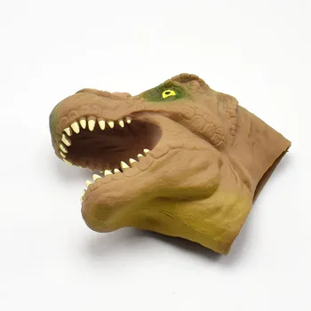 Çocuk oyunu sahne Yumuşak Dinozor kukla Tyrannosaurus rex Kafa kukla Figürü Eldiven Oyuncaklar çocuk oyuncağı Modeli Hediye