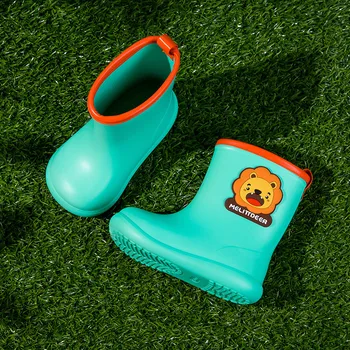 Çocuk yağmur çizmeleri su ayakkabısı Bebek Kız için Su Geçirmez çocuk ayakkabıları lastik çizmeler Çocuklar Çocuk Karikatür Rainboots