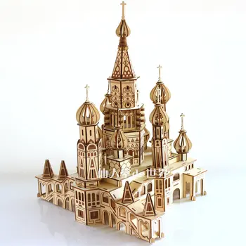 Çocuk Yeni DIY bulmaca 5D bina modeli ahşap Çocuk Yetişkin oyuncaklar el yapımı Bulmacalar oyuncak çocuklar hediye oyunu Saint Petersburg