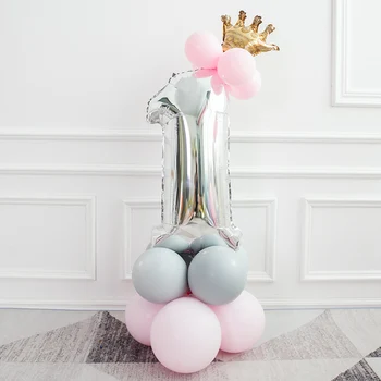 Çocuklar Mutlu Doğum Günü Macaron Balon Seti Benim İlk 1st Unicorn Parti Dekorasyon Erkek Bebek Kız Yetişkin 2nd 3 4 Bir 1 Yıl Malzemeleri