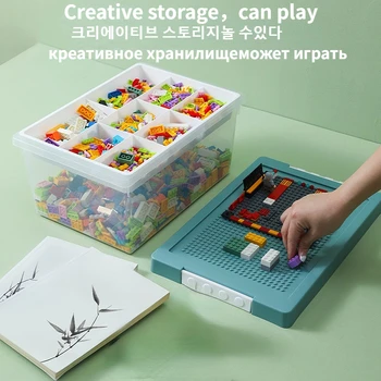 Çocuklar Yapı Taşları saklama kutusu plastik Eşyalar Konteyner Lego Blok Oyuncak Depolama Organizatör Kutusu Organizador Ev Aletleri