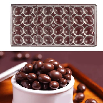 Çok Bölmeli Çikolata Kalıpları Plastik Sert Birleştirilmiş Sıra Polikarbonat Küçük Yumurta Kalıp Şeffaf Çikolata Pişirme Kalıp