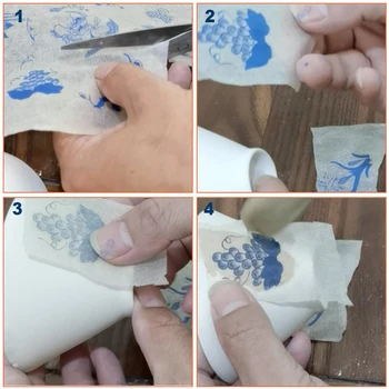Çömlek Sanatı Seramik Transfer Kağıdı Sır Sıraltı Siyah Çiçek Kağıt Yüksek Sıcaklık Seramik Çıkartmaları Dıy Polimer Kil Araçları