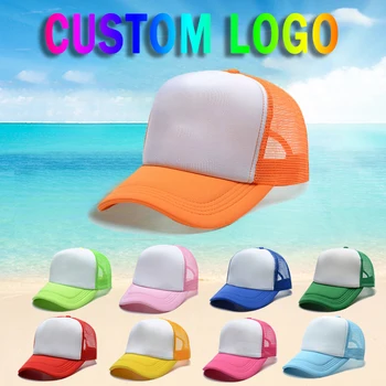 Özel Logo beyzbol şapkası Yaz Güneş Koruyucu Örgü Şapka Moda Baskı Logolar Hip Hop erkek Kapaklar Çok Yönlü Snapback kamyon şoförü şapkaları