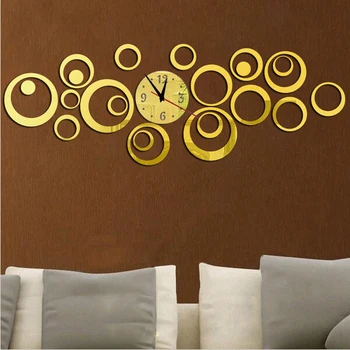 Özel Teklif İzle Horloge Duvar Saati Modern Tasarım Vintage Büyük Dekoratif DİY Reloj Pared Kuvars Oturma Odası 3D