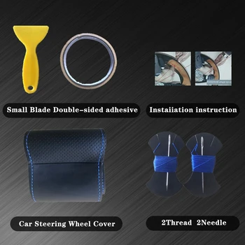 Özelleştirmek DIY Mikro Fiber Deri Araba direksiyon kılıfı Mercedes Benz E-Class İçin W210 E 200 24 Araba İç