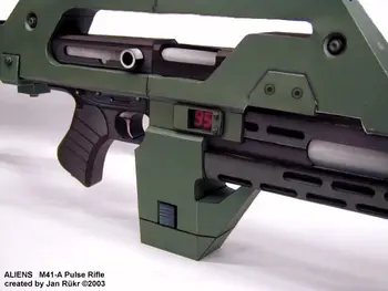 Ücretsiz kargo 1:1 ölçekli Alien 3 silah M41 - A darbe tüfek 3 d kağıt modeli DIY oyuncaklar için noel hediyesi