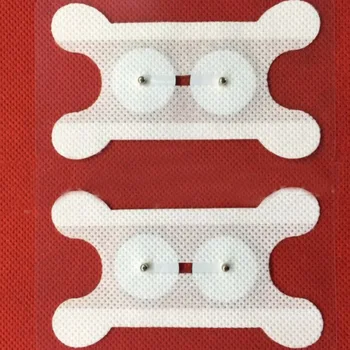 Ücretsiz shipping100pcs beyaz Boğaz EMS ONLARCA ünite akupunktur elektrot pedleri 2.5 mm snap kırlangıç boğaz fizyoterapi