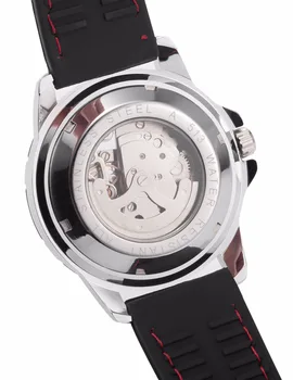 Ünlü Marka Yeni Moda mekanik saatler iskelet Saatler Kauçuk Kayış Erkekler Otomatik Mekanik kol saati Relogio Masculino