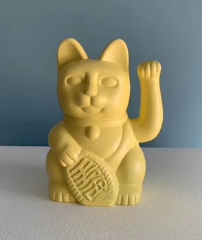 Şanslı kedi sarı pembe mavi çizgi film süsleme yaratıcı dekorasyon hediye