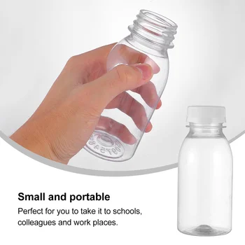 Şişeler meyve suyu şişesi Toplu Süt Kullanımlık Plastik Su Kapakları Temizle Boş İçecek Saklama Kabı Meyve Suyu Kapları İçecek Mini